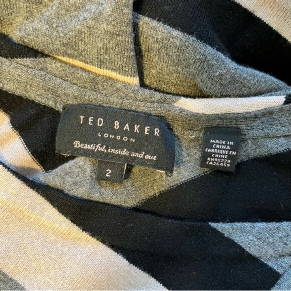 Ted Baker London Caligo Striped Bodycon Dress Size 2 - Picture 11 of 13